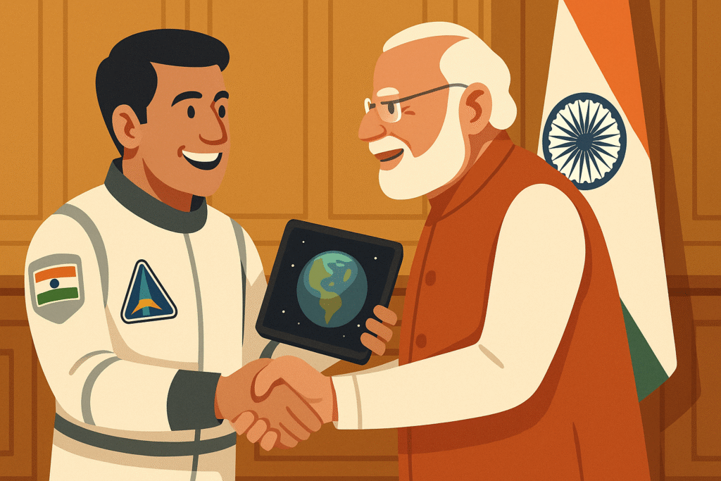 Shubhanshu Shukla Meets PM Modi