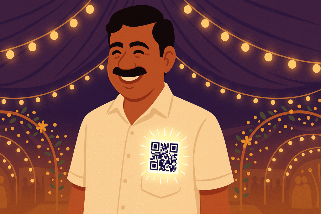 Father of the Bride adopts QR Code