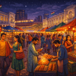Delhi Night Market at Connaught Place
