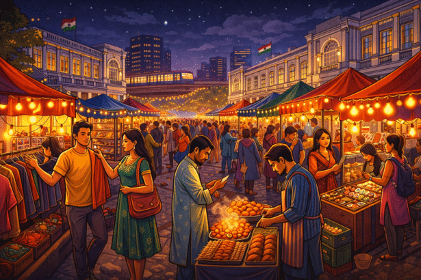 Delhi Night Market at Connaught Place