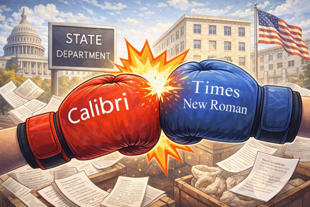 US State Dept Dumped Calibri for Times New Roman
